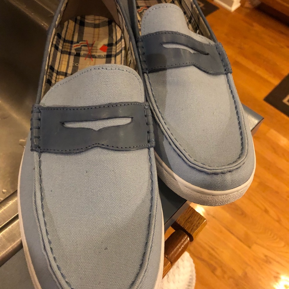 Cole Haan canvas/leather loafers -NEW